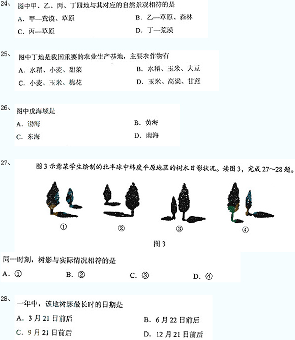 成考高起點真題