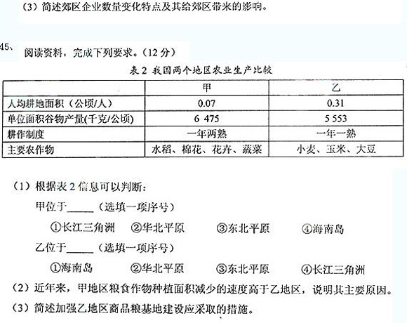 成考高起點真題