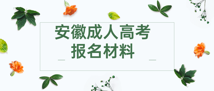 安徽成人高考報(bào)名材料