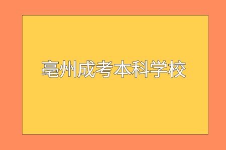 亳州成考本科學(xué)校