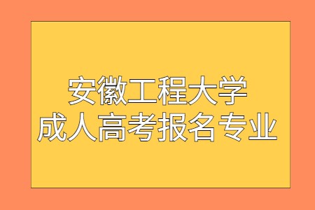 安徽工程大學(xué)成人高考報(bào)名專業(yè)
