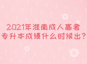 淮南成人高考專升本成績