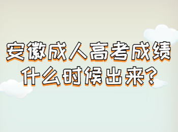 安徽成人高考成績什么時候出來