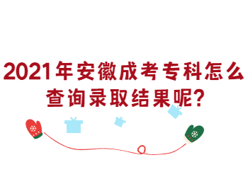 安徽成考專科怎么查詢錄取結果