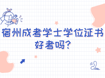 宿州成考學士學位證書好考嗎