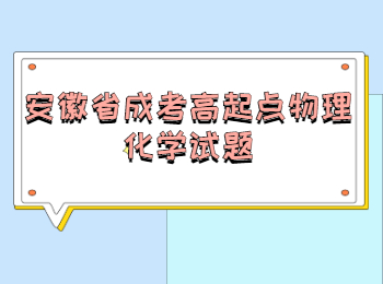 安徽省成考高起點物理化學試題