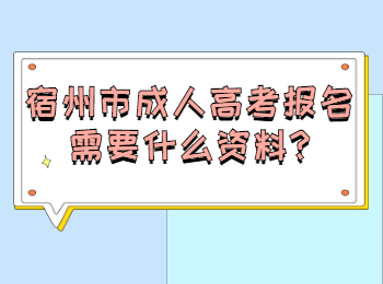 宿州市成人高考報(bào)名需要什么資料