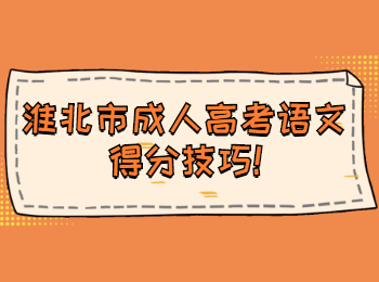 淮北市成人高考語文得分技巧