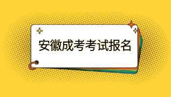 安徽成考考試報(bào)名