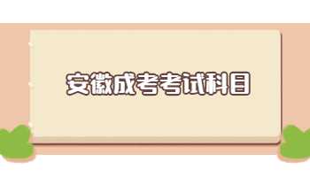 安徽成考考試科目