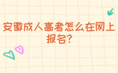淮北成人高考怎么在網上報名