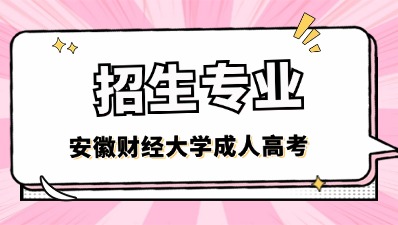 2024年安徽財經大學成考招生專業