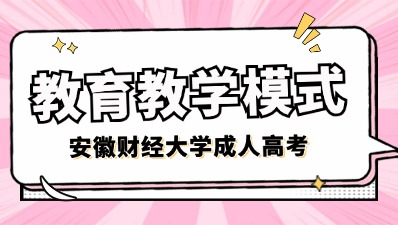 2024年安徽財經大學成人高考教育教學模式