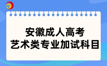 安徽成人高考藝術類專業加試科目